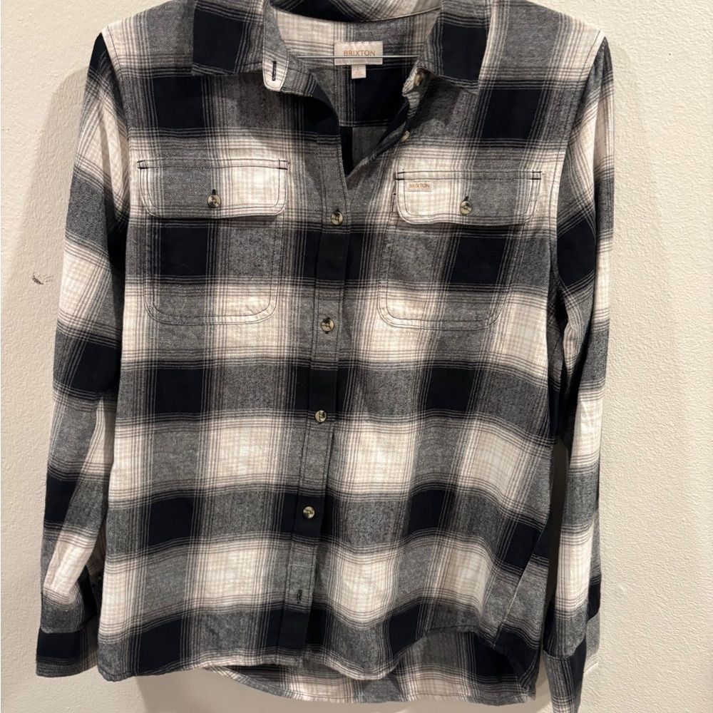 Brixton Black and White Plaid Men's Shirt